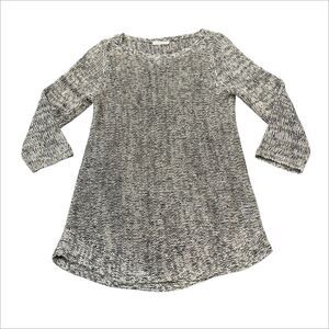 Eileen Fisher Open Knit Marled Organic Cotton Organic Linen Sweater Size M